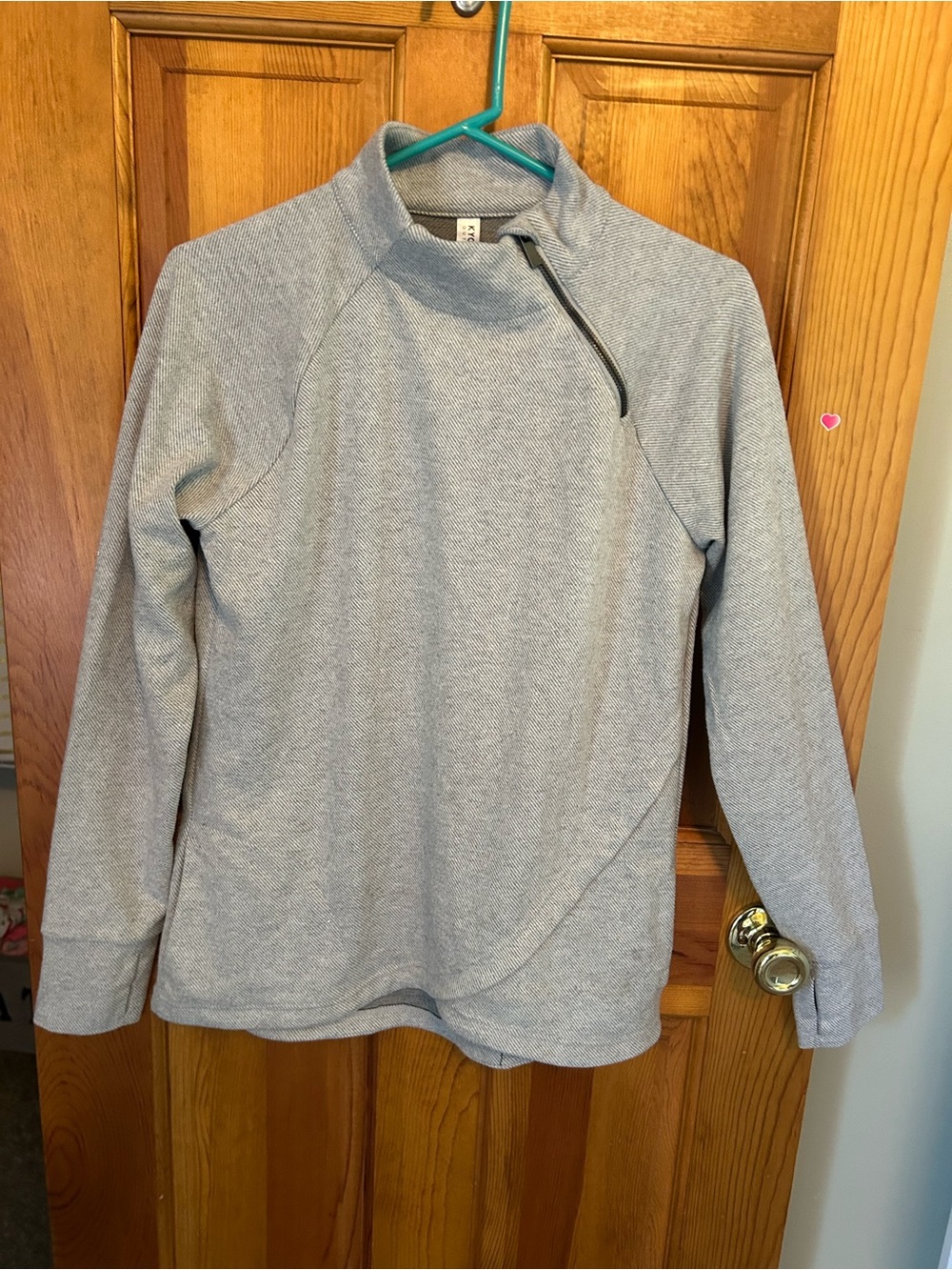 Kyodan Light Gray Quarter-Zip Funnel Neck Sweater